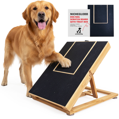 Bamboo Dog Nail Scratch Board with Treat Box