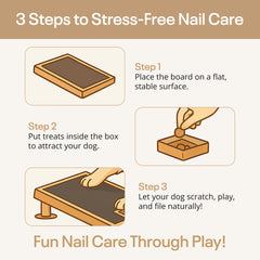Bamboo Dog Nail Scratch Board with Treat Box